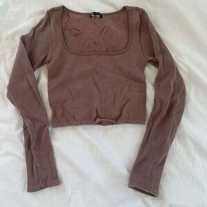 Zara Ribbed Long Sleeve Top